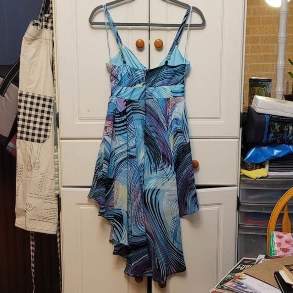 Diamond by Julien MacDonald Wave Fit & Flair High Low Dress - Picture 3 of 10